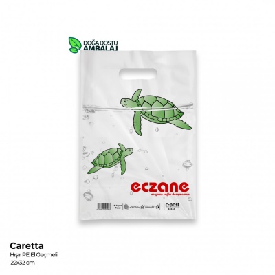 Caretta Hışır El Geçme Eczane Poşeti 22x32cm (10kg.)